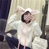 Women Cute Bunny Hoodie Long Sleeve Hoodie Lovely Female Rabbit Hoody Sweatshirts Loose Size Lovely Cotton Treetwear - menochic